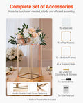 Wedding Flower Stand 10PCS 40cm Column Gold Acrylic Floral Display