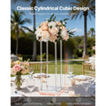 Wedding Flower Stand, 10PCS 50cm Column Flower Stand, Floral Stands with Acrylic Laminate, Cylindrical Cubic Floral Display Rack for Wedding, Party, Birthday, Home, Centerpiece Stands