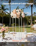 10PCS 50cm Wedding Flower Stand Acrylic Column Cylindrical Floral Display