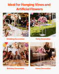 10PCS 50cm Wedding Flower Stand Acrylic Column Cylindrical Floral Display