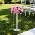 10PCS 50cm Wedding Flower Stand Acrylic Column Cylindrical Floral Display