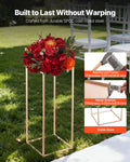 10PCS 60cm Gold Metal Column Flower Stand Wedding Floral Display