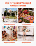 10PCS 60cm Gold Metal Column Flower Stand Wedding Floral Display