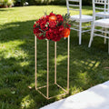 10PCS 60cm Gold Metal Column Flower Stand Wedding Floral Display