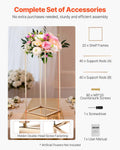 Wedding Flower Stand 10PCS 60cm Column Gold Floral Display Rack