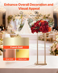 Wedding Flower Stand 10PCS 60cm Column Gold Metal Floral Display