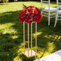 Wedding Flower Stand 10PCS 60cm Column Gold Metal Floral Display
