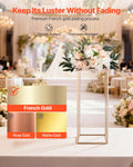 10PC 60cm Gold Column Flower Stand Acrylic Wedding Floral Display