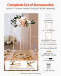 10PC 60cm Gold Column Flower Stand Acrylic Wedding Floral Display