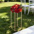 10PC 60cm Gold Column Flower Stand Acrylic Wedding Floral Display
