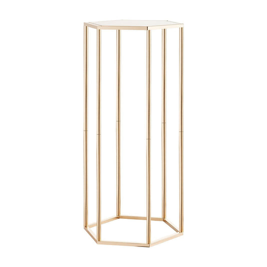 10PCS 60cm Gold Hexagonal Flower Column Stand Wedding Floral Display