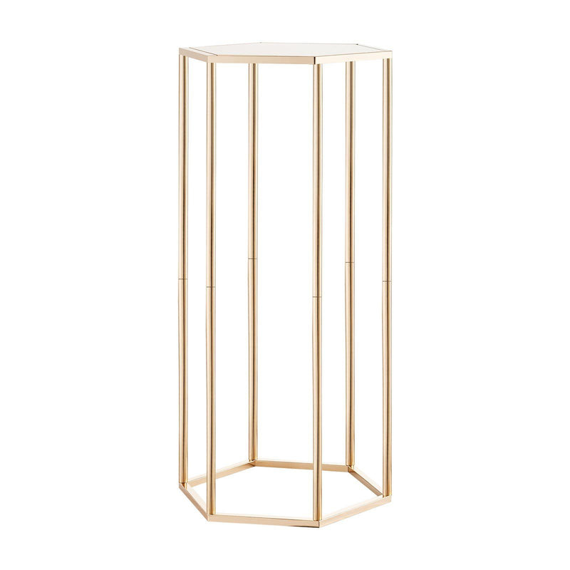 10PCS 60cm Gold Hexagonal Flower Column Stand Wedding Floral Display