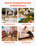 10PCS 60cm Gold Hexagonal Flower Column Stand Wedding Floral Display