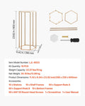 10PCS 60cm Gold Hexagonal Flower Column Stand Wedding Floral Display