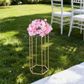 10PCS 60cm Gold Hexagonal Flower Column Stand Wedding Floral Display