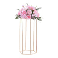 10PCS 60cm Gold Hexagonal Flower Column Stand Wedding Floral Display