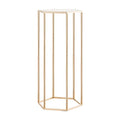 10PCS 60cm Gold Hexagonal Flower Column Stand Wedding Floral Display