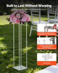 10PCS 80cm Wedding Flower Stand Acrylic Column Floral Display Rack