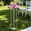 10PCS 80cm Wedding Flower Stand Acrylic Column Floral Display Rack