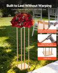 Wedding Flower Stand 10PCS 80cm Gold Metal Cylindrical Floral Display