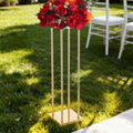 Wedding Flower Stand 10PCS 80cm Gold Metal Cylindrical Floral Display