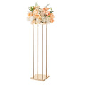 Wedding Flower Stand 10PCS 80cm Gold Metal Cylindrical Floral Display