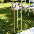 10PCS 80cm Gold Wedding Flower Stand Column Floral Display Rack