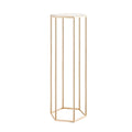 10PCS 80cm Wedding Flower Stand Column Gold Acrylic Hexagonal