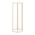 10PCS 80cm Wedding Flower Stand Column Gold Acrylic Hexagonal