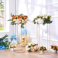 2x 80cm Gold Metal Wedding Flower Stand Floral Centrepiece Display