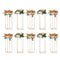 10x 80cm Gold Metal Wedding Flower Stand Acrylic Vase Column