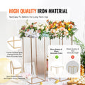 10x 80cm Gold Metal Wedding Flower Stand Acrylic Vase Column