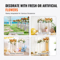10x 80cm Gold Metal Wedding Flower Stand Acrylic Vase Column