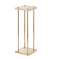 4PCS Gold Metal Column Wedding Flower Stand, 23.6inch /60cm High With Metal Laminate, Vase Geometric Centerpiece Stands, Cylindrical Floral Display Rack for Events Reception, Party Road Leads