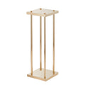 4PCS Gold Metal Column Wedding Flower Stand, 23.6inch /60cm High With Metal Laminate, Vase Geometric Centerpiece Stands, Cylindrical Floral Display Rack for Events Reception, Party Road Leads