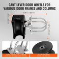 Sliding Gate Kit Heavy Duty 4 Track Wheels Rollers Hardware Black