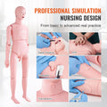 Nursing Training Manikin, Male Life Size Demonstration Human Manikin for Nursing Training, Multifunctional Education Teaching Model Supplies, PVC Anatomical Mannequin Body Care Simulator Model
