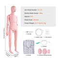 Nursing Training Manikin, Male Life Size Demonstration Human Manikin for Nursing Training, Multifunctional Education Teaching Model Supplies, PVC Anatomical Mannequin Body Care Simulator Model