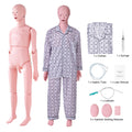 Nursing Training Manikin, Male Life Size Demonstration Human Manikin for Nursing Training, Multifunctional Education Teaching Model Supplies, PVC Anatomical Mannequin Body Care Simulator Model