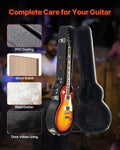 Electric Guitar Hard Case 1050mm Gourd Black PVC Water-Resistant