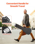 Electric Guitar Hard Case 1050mm Gourd Black PVC Water-Resistant