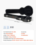 Electric Guitar Hard Case 1050mm Gourd Black PVC Water-Resistant