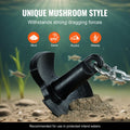 River Anchor 12LBS Cast Iron Black Vinyl Coated Mushroom Boat