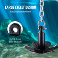 River Anchor 12LBS Cast Iron Black Vinyl Coated Mushroom Boat