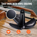 River Anchor 30lb Cast Iron Mushroom Boat Anchor Black Vinyl