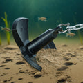 River Anchor 30lb Cast Iron Mushroom Boat Anchor Black Vinyl