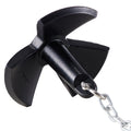 River Anchor 30lb Cast Iron Mushroom Boat Anchor Black Vinyl