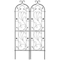 Metal Garden Trellis 60x15cm Climbing Plant Support Rustproof 2 Pack