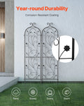 Metal Garden Trellis 60x15cm Climbing Plant Support Rustproof 2 Pack