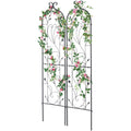 Metal Garden Trellis 60x15cm Climbing Plant Support Rustproof 2 Pack